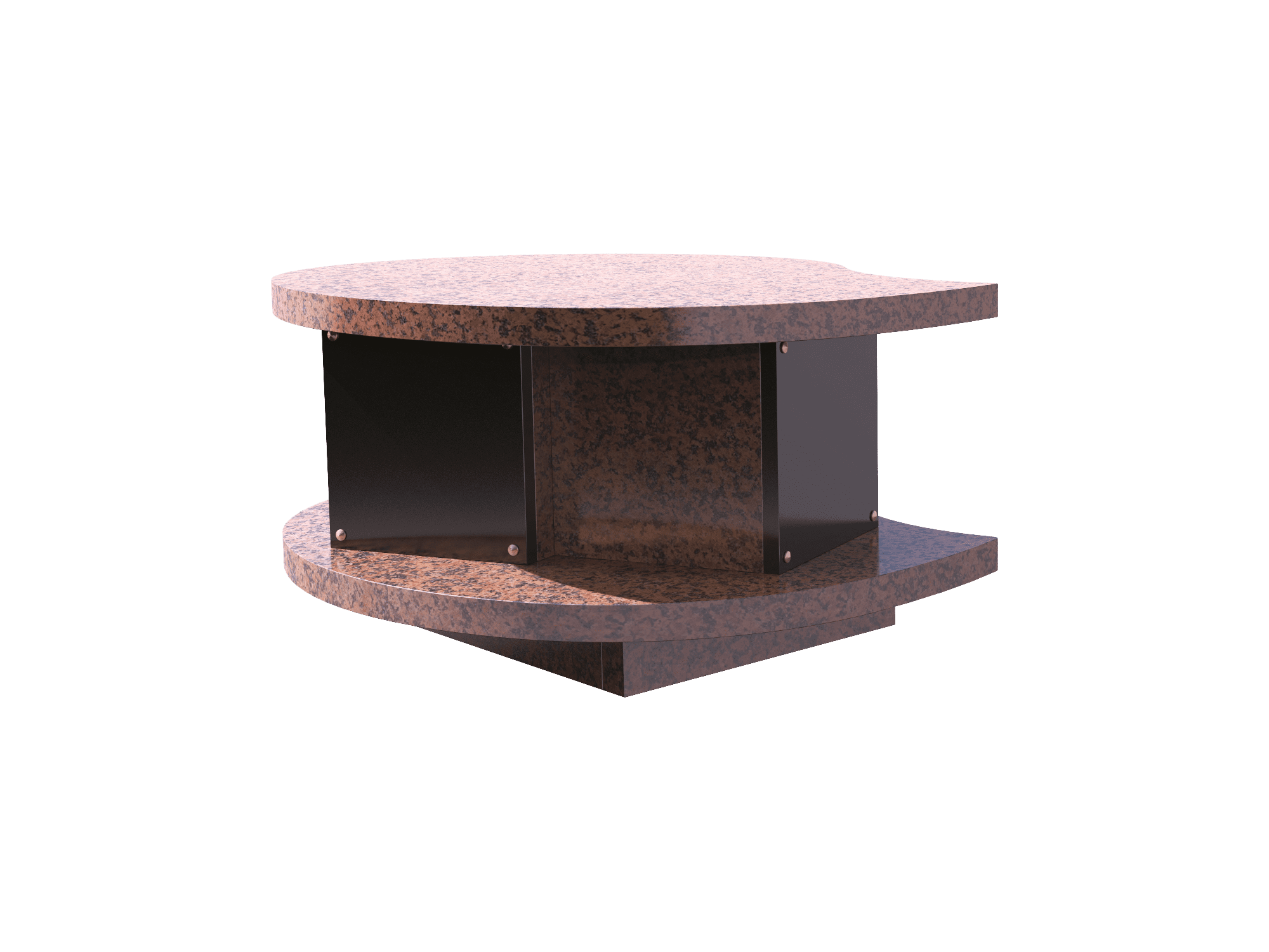 Présenté en Rosalizé et portes en noir fin 135x110x64ht