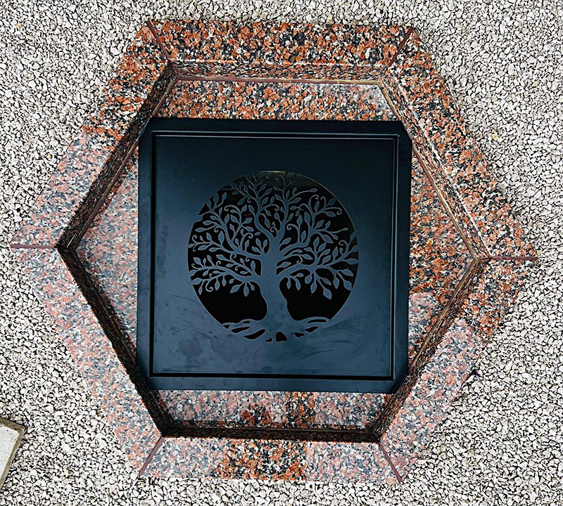 Présenté en Rosalizé et plaque en métal arbre de vie